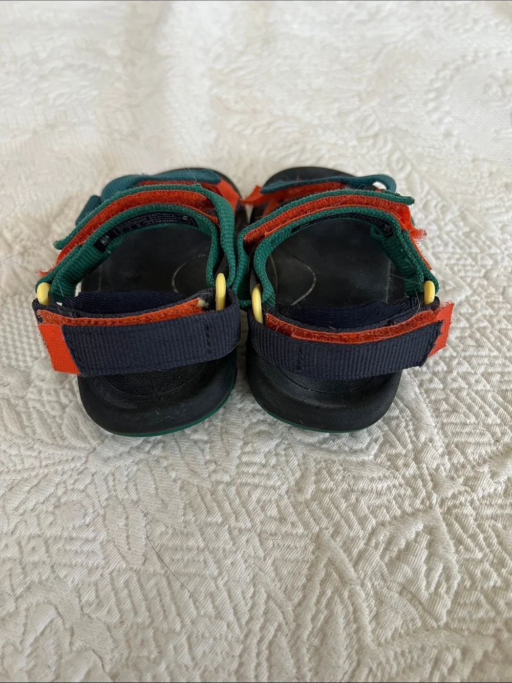 Teva Kids Colorblock Sandals in Green, Orange & Navy SIZE 5